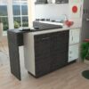 Barra Auxiliar de melamina para cocina, modelo Atenas estilo moderno