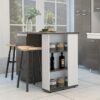 Barra Auxiliar de melamina para cocina, modelo Sofía estilo moderno