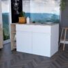 Barra Auxiliar de melamina para cocina, modelo Viena estilo moderno