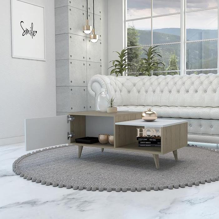 Mesa De Centro Pekín - Rovere/Blanco