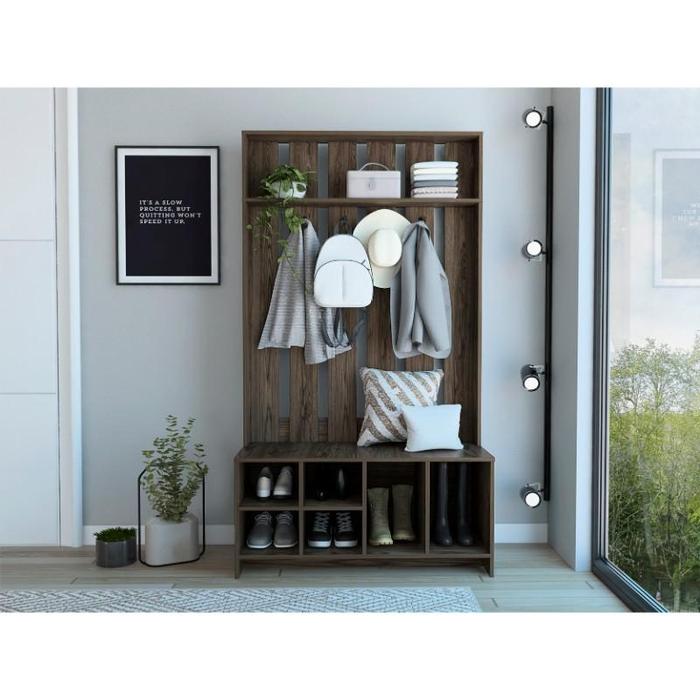 Mueble Recibidor modelo Berlín, fabricado en melamina de 18 mm, perfecto para organizar tu entrada