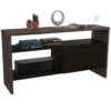 mesa consola color siena y wengue