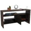 mesa consola color siena y wengue