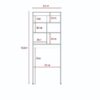 Organizador de baño, material melamina, modelo Luanda