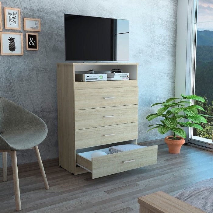 Cómoda Luanda Rovere, Mueble de Dormitorio, Organizador.