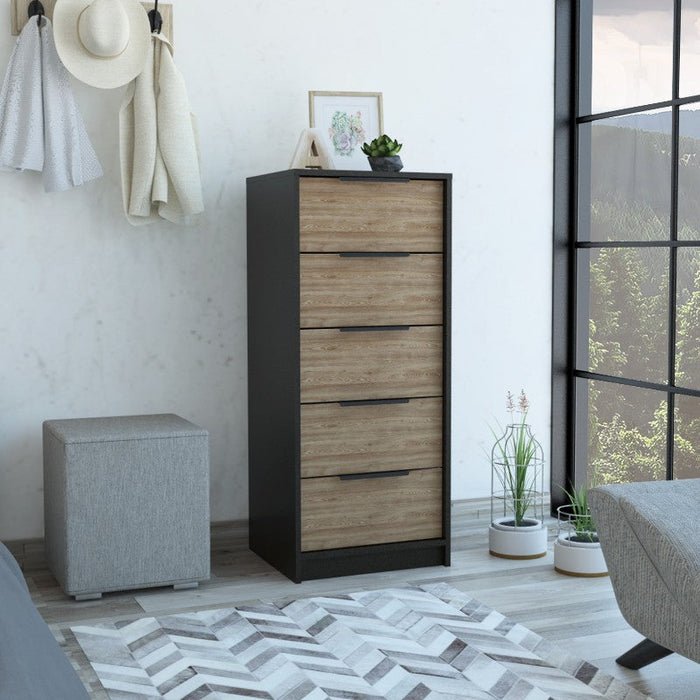 Cómoda Sofía Wengue, Mueble de Dormitorio, Organizador.