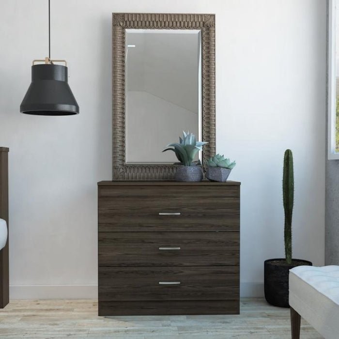 Cómoda Praga Coñac, Mueble de Dormitorio, Organizador.