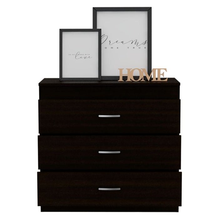 Cómoda Praga Wengue 03 Cómoda Praga Wengue, Mueble de Dormitorio, Organizador.