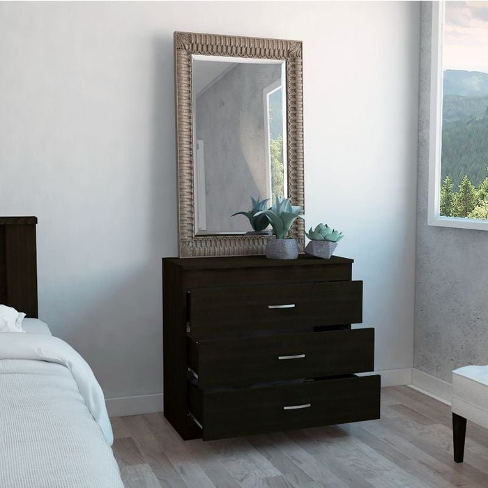 Cómoda Praga Wengue 04 Cómoda Praga Wengue, Mueble de Dormitorio, Organizador.