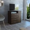 Cómoda Riad Habano, Mueble de Dormitorio, Organizador.