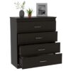 Cómoda Roma Wengue, Mueble de Dormitorio, Organizador.