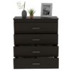 Cómoda Roma Wengue, Mueble de Dormitorio, Organizador.