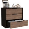 Cómoda Viena Wengue, Mueble de Dormitorio, Organizador.