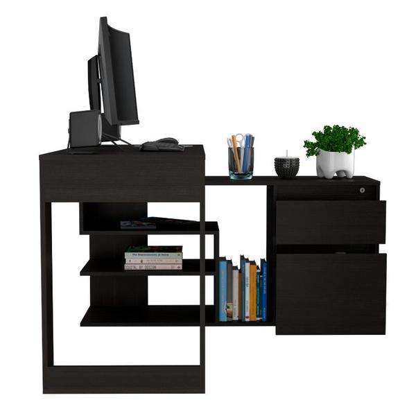 Escritorio Sofía Wengue 03 Escritorio Sofía Wengue, mueble de oficina