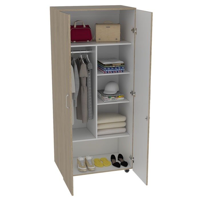 Ropero Atenas Rovere 01 Ropero Atenas Rovere, Mueble de Dormitorio, Organizador