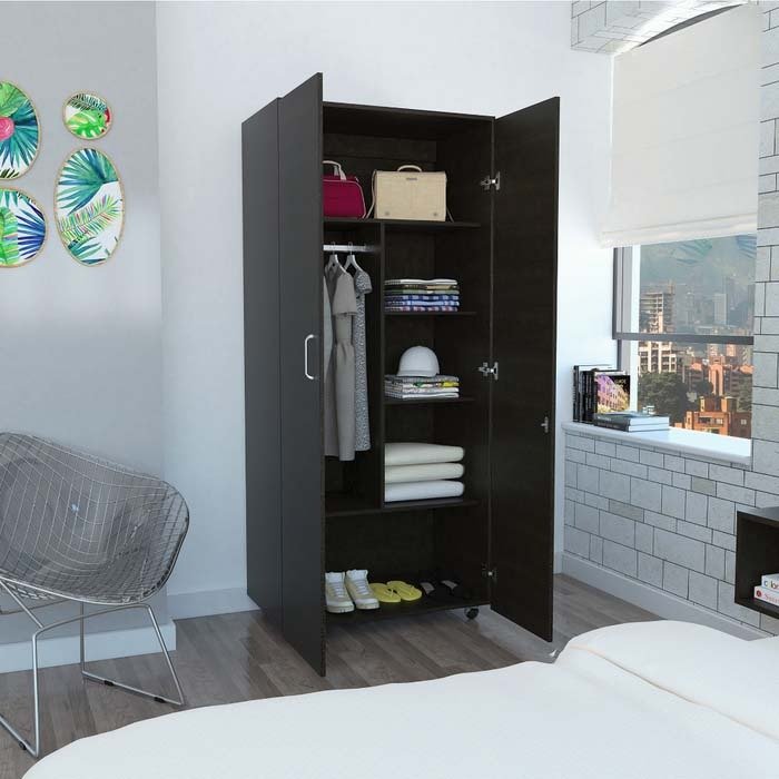 Ropero Atenas Wengue, Mueble de Dormitorio, Organizador