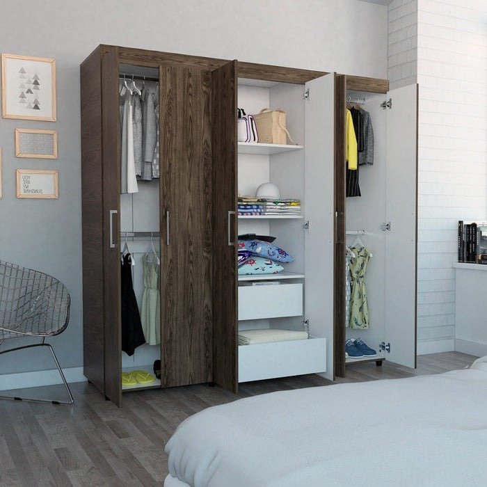 Ropero Ereván Coñac 03 Ropero Ereván Coñac, Mueble de Dormitorio, Organizador