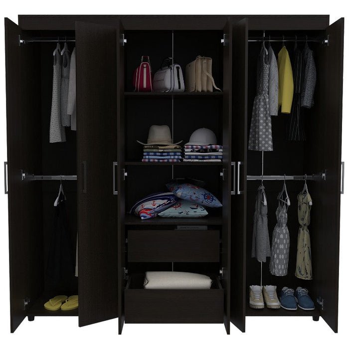 Ropero Ereván Wengue 03 Ropero Ereván Wengue, Mueble de Dormitorio, Organizador
