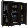 Ropero Ereván Wengue, Mueble de Dormitorio, Organizador