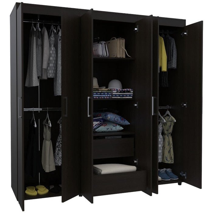 Ropero Ereván Wengue 04 Ropero Ereván Wengue, Mueble de Dormitorio, Organizador