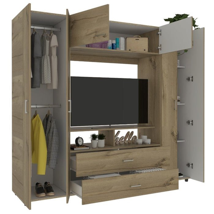 Ropero Kansas Duna 01 Ropero Kansas Duna, Mueble de Dormitorio, Organizador