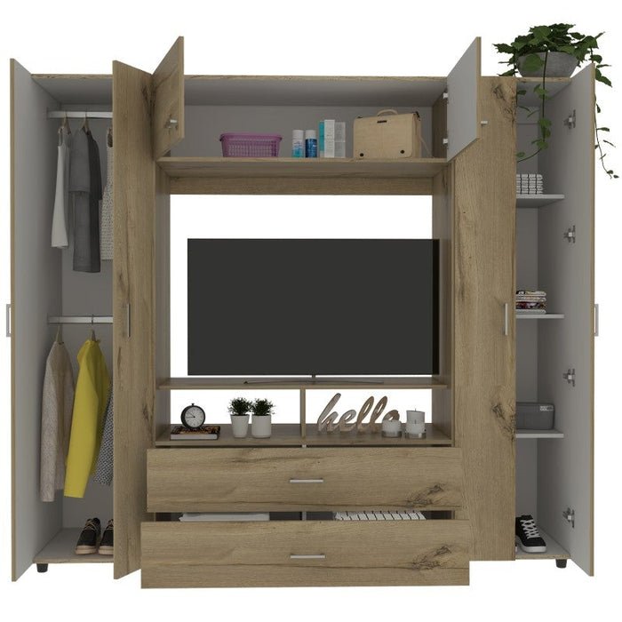 Ropero Kansas Duna 03 Ropero Kansas Duna, Mueble de Dormitorio, Organizador
