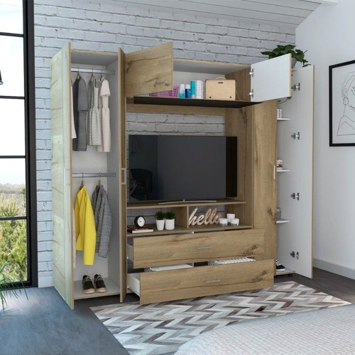 Ropero Kansas Duna 04 Ropero Kansas Duna, Mueble de Dormitorio, Organizador