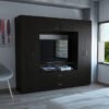 Ropero Kansas Wengue, Mueble de Dormitorio, Organizador