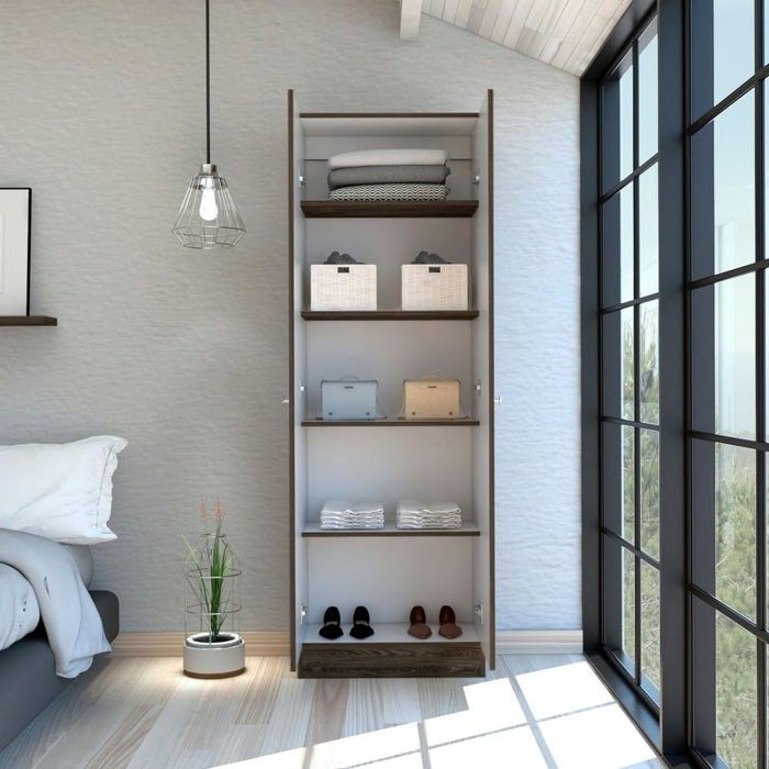 Ropero Madrid Coñac, Mueble de Dormitorio, Organizador