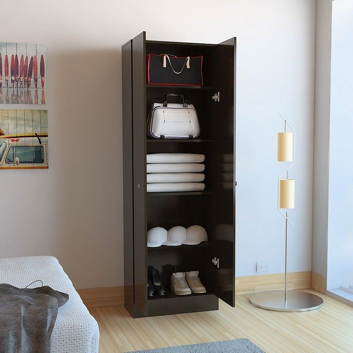 Ropero Madrid Wengue, Mueble de Dormitorio, Organizador