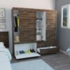 Ropero Praga Coñac, Mueble de Dormitorio, Organizador