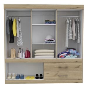 Ropero Praga Duna, Mueble de Dormitorio, Organizador