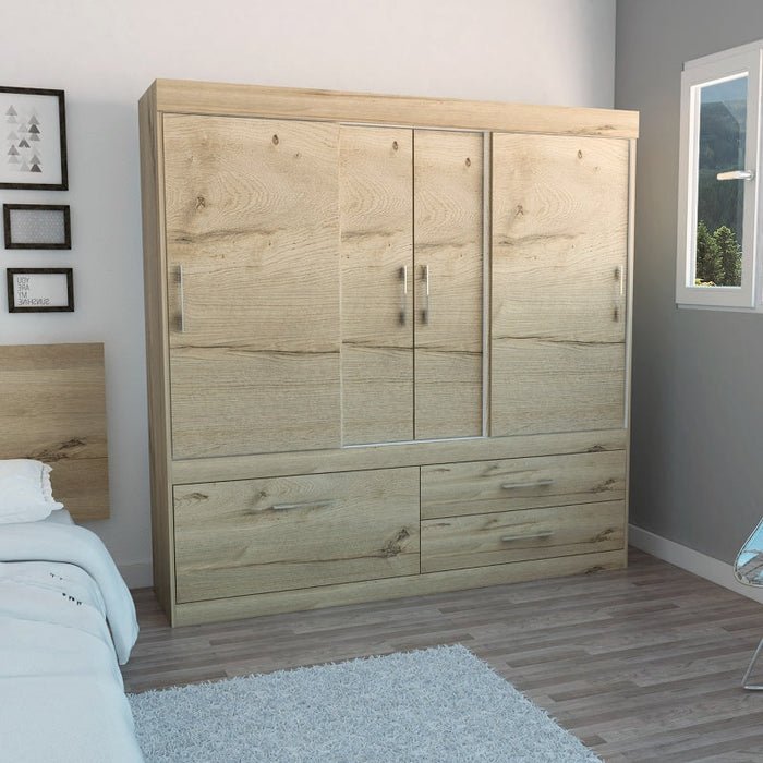 Ropero Praga Duna, Mueble de Dormitorio, Organizador