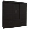 Ropero Praga Wengue, Mueble de Dormitorio, Organizador