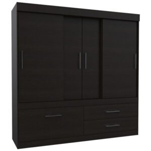 Ropero Praga Wengue, Mueble de Dormitorio, Organizador