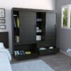 Ropero Praga Wengue, Mueble de Dormitorio, Organizador