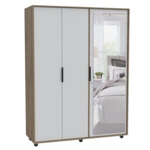 Ropero Riga Miel, Mueble de Dormitorio, Organizador
