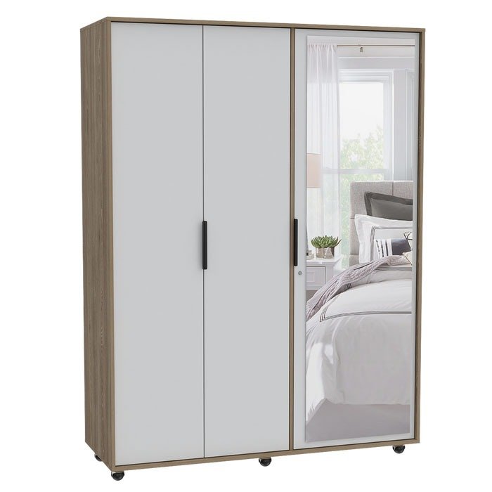 Ropero Riga Miel 01 Ropero Riga Miel, Mueble de Dormitorio, Organizador