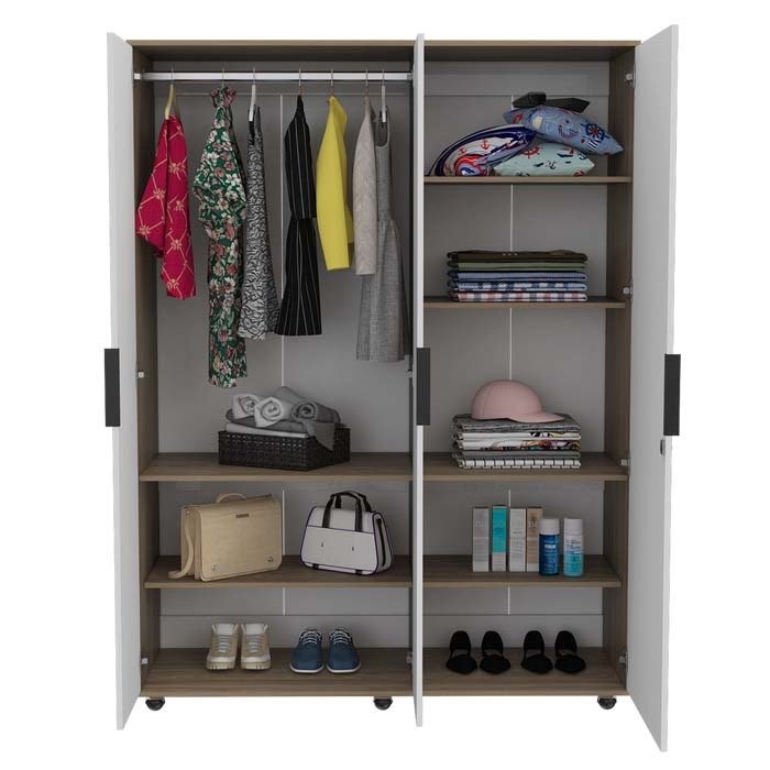 Ropero Riga Miel 04 Ropero Riga Miel, Mueble de Dormitorio, Organizador