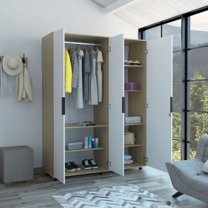 Ropero Riga Rovere, Mueble de Dormitorio, Organizador