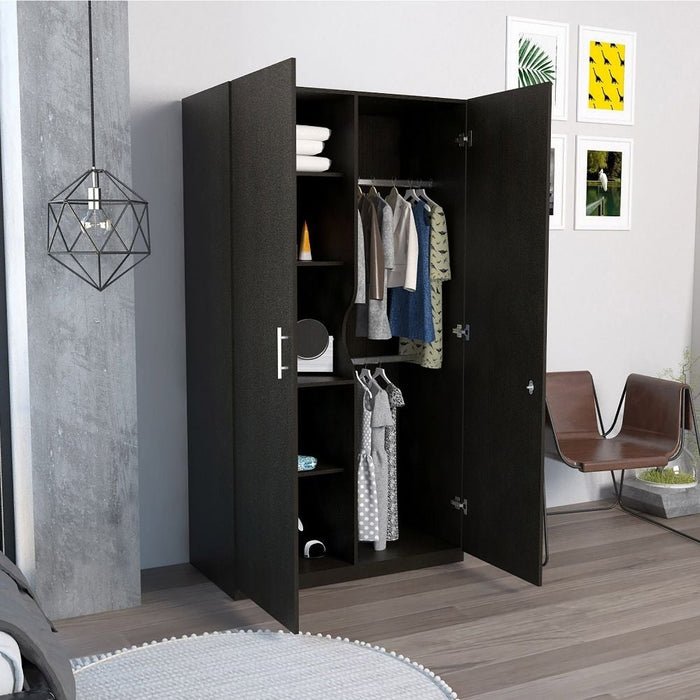 Ropero Roma Wengue, Mueble de Dormitorio, Organizador