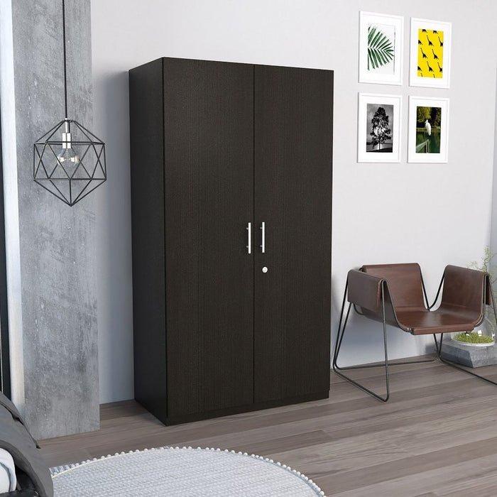 Ropero Roma Wengue 03 Ropero Roma Wengue, Mueble de Dormitorio, Organizador
