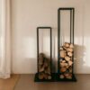 Leñero Hamar x2 unidades, color negro material metal