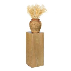 Pedestal Jazmín x2 estructura de MDF y lamina de madera natural