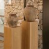 Pedestal Jazmín x2 estructura de MDF y lamina de madera natural
